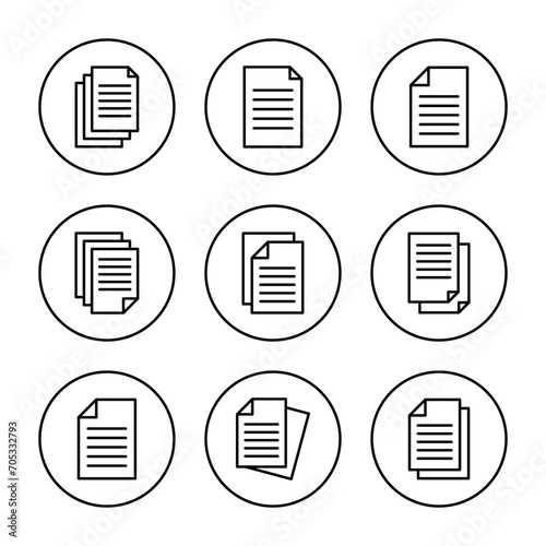 Document icon vector. Paper sign and symbol. File Icon