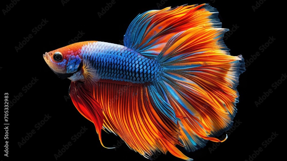 Multi color Siamese fighting fish(Rosetail)(halfmoon),fighting fish,Betta splendens,on nature background Multi color Siamese fighting fish(Rosetail)(halfmoon),fighting fish,Betta splendens,on nature background