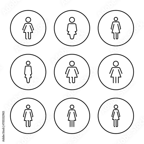 Female icon vector. woman sign and symbol