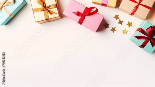 Holiday party background, New Year, birthday, celebration, Christmas background with blank copy space