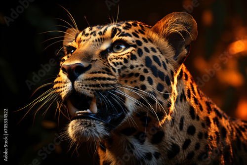 Javan leopard close up © wendi