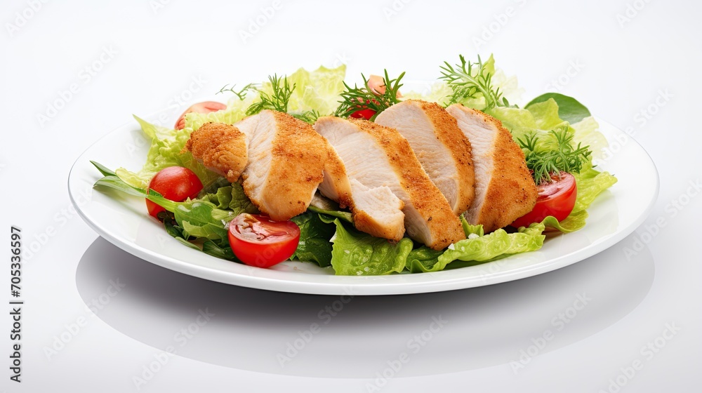 salad with chicken fillet