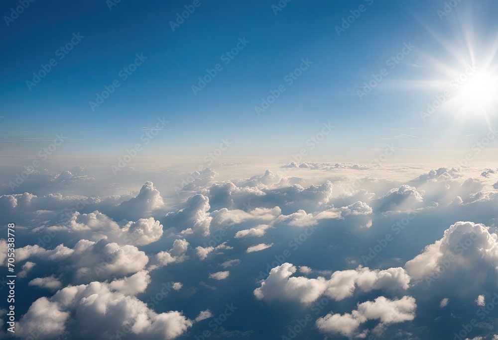 Clouds and bright blue sky background panoramic angle view stock photoSky Cloud Sky Cloudscape Blue