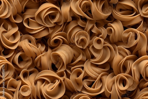 Close-up of a pile of fusilli pasta