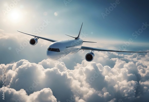 Plane flying above clouds stock illustrationSky Cloud Sky Airplane Cloudscape