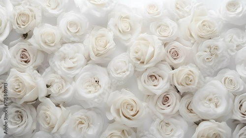 a lot of roses, in deep white marble texture background © peregrine