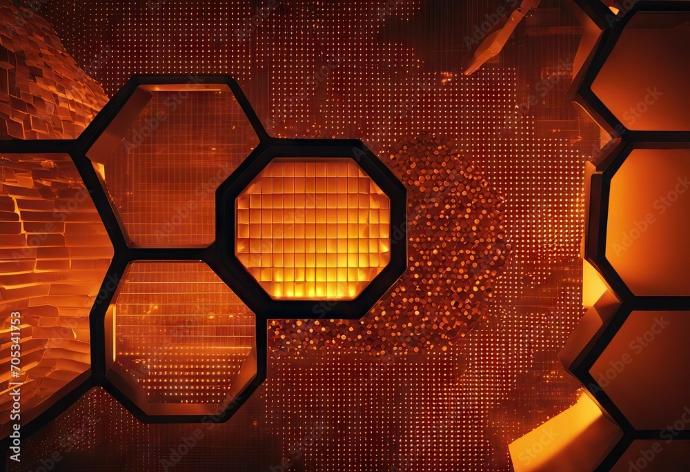 custom made wallpaper toronto digitalAbstract dark hexagon pattern on orange neon background technology style Modern futuristic honeycomb concept stock videoBackgrounds Hexagon Black Color Abstract Orange