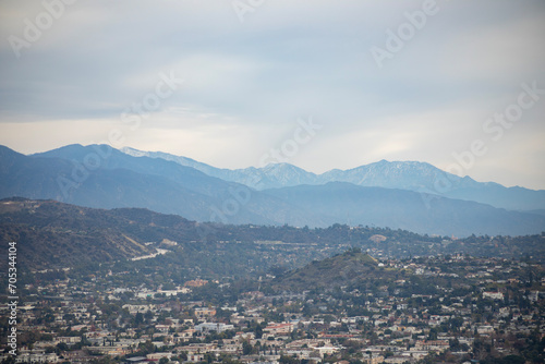 view of city and mountains