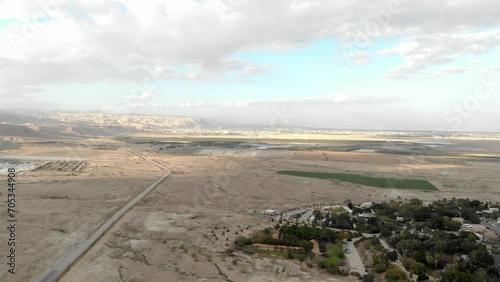 Desert Settlement, Judean Desert, Aerial
Drone view over Israeli Settlement in Judean desert
 photo