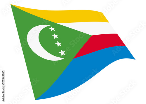 Free Download Comoros waving flag 3d illustration with clipping path - GFXLoad