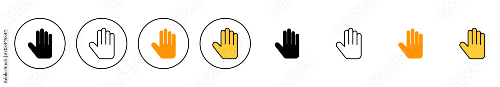 Hand icon set vector. hand sign and symbol. hand gesture Hand icon set vector. hand sign and symbol. hand gesture