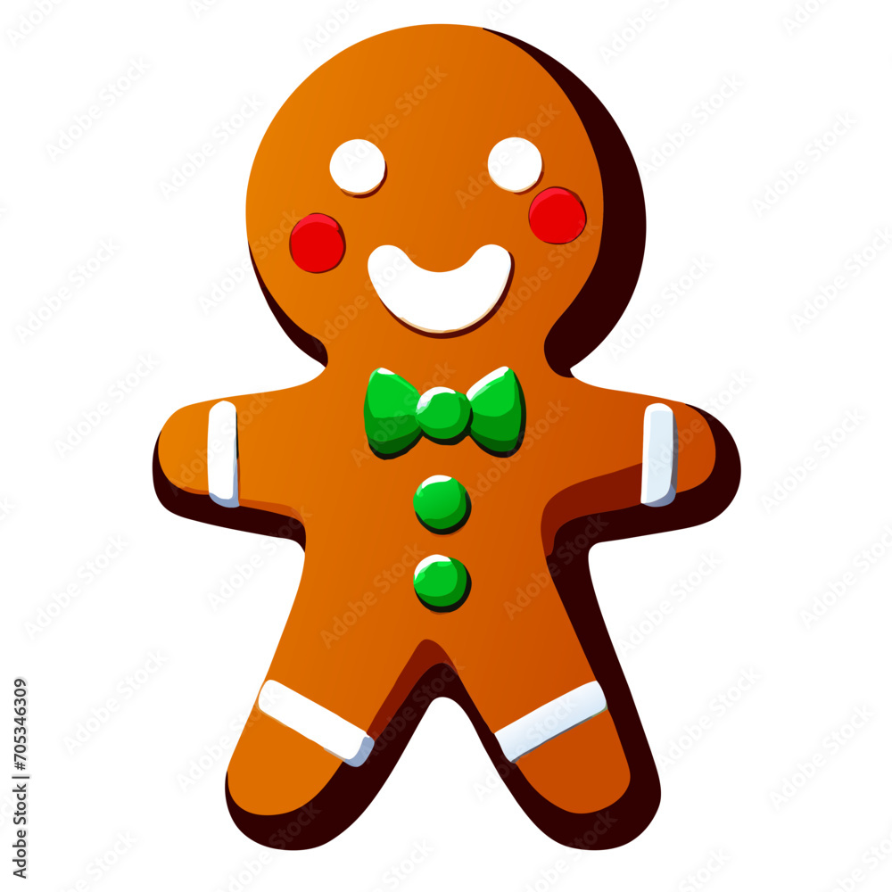Gingerbread man. New year cookies, sweets. Cute christmas gingerbread man in flat style isolated on white background. Christmas icon. Holiday winter symbols. Festive treats. Vector illustration Gingerbread man. New year cookies, sweets. Cute christmas gingerbread man in flat style isolated on white background. Christmas icon. Holiday winter symbols. Festive treats. Vector illustration
