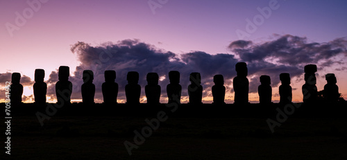 Easter island sunrise