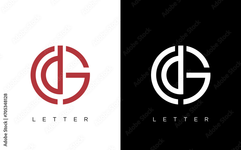illustration vector graphic of simple, modern, flat, creative, geometric, letter mark, word mark for initial letter CDG logo design illustration vector graphic of simple, modern, flat, creative, geometric, letter mark, word mark for initial letter CDG logo design