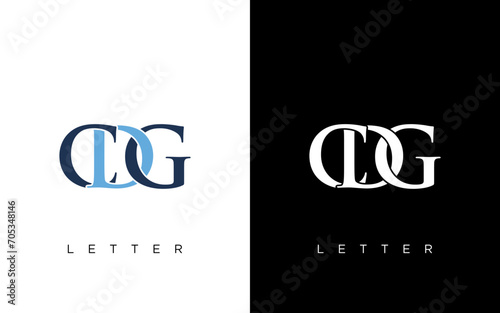 illustration vector graphic of simple, modern, flat, creative, geometric, letter mark, word mark for initial letter CDG logo design