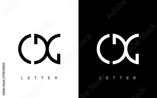 illustration vector graphic of simple, modern, flat, creative, geometric, letter mark, word mark for initial letter CDG logo design photo