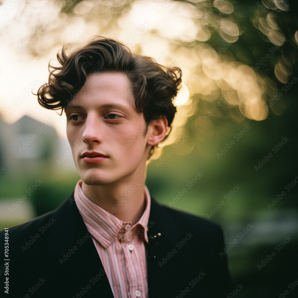 AI-Generated Portrait of a Handsome Teenage Boy AI-Generated Portrait of a Handsome Teenage Boy