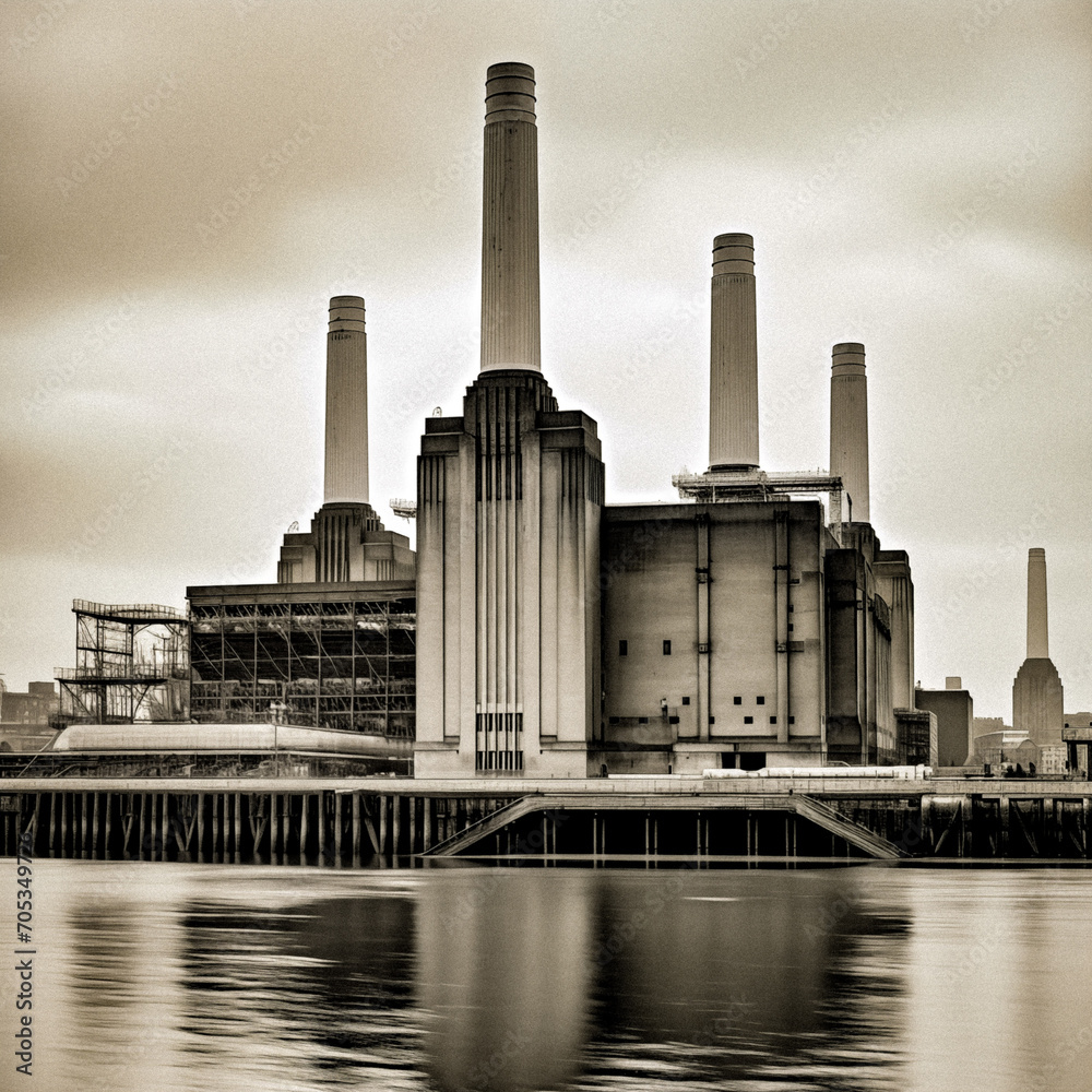 AI-Generated Classic Industrial Power Plant AI-Generated Classic Industrial Power Plant