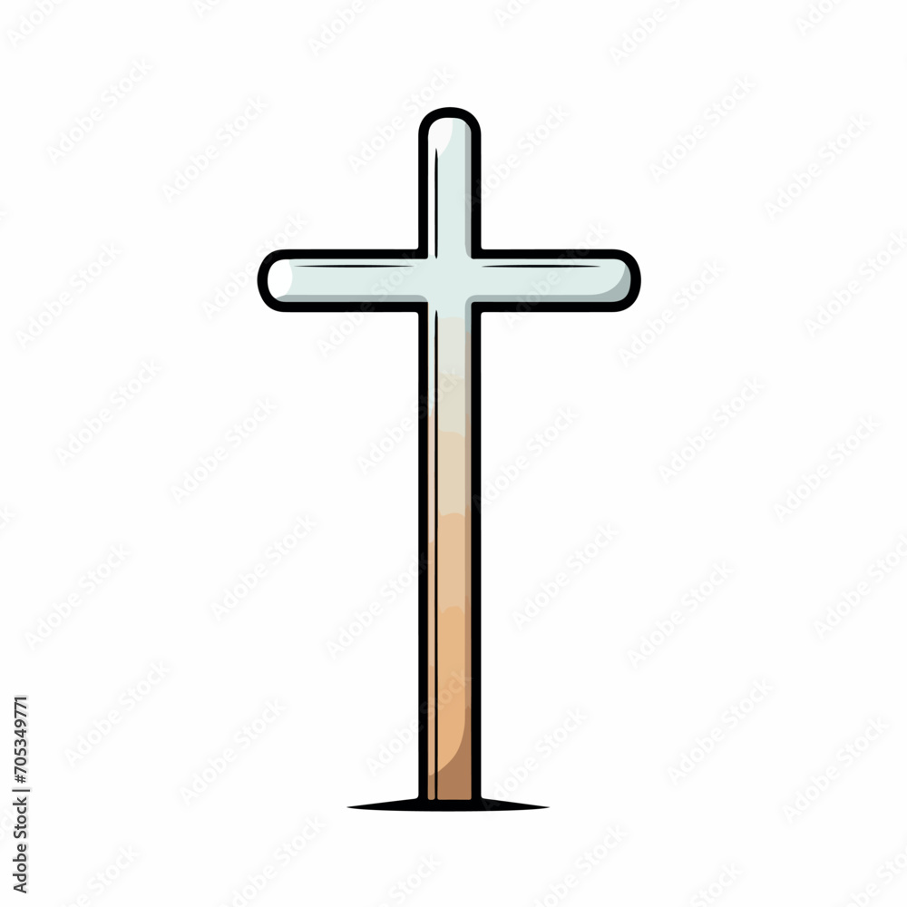 Vector illustration of Christian cross icons.