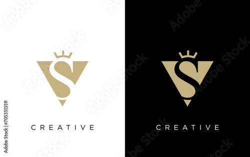Letter SV or initial SV monogram logo design vector