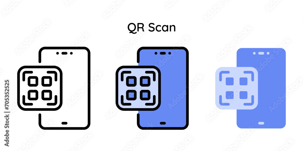 QR Scan, mobile payment, fintech Icon QR Scan, mobile payment, fintech Icon