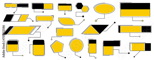 Сallouts titles set.Digital callouts .Callouts titles banner collection. Callouts titles banner. Futuristic callouts template, digital line text frame boxes and callout label set.