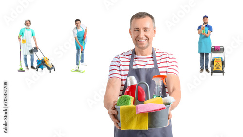 Set of different people wit...