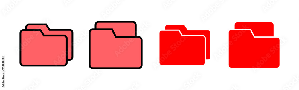 Folder icon set illustration. folder sign and symbol Folder icon set illustration. folder sign and symbol