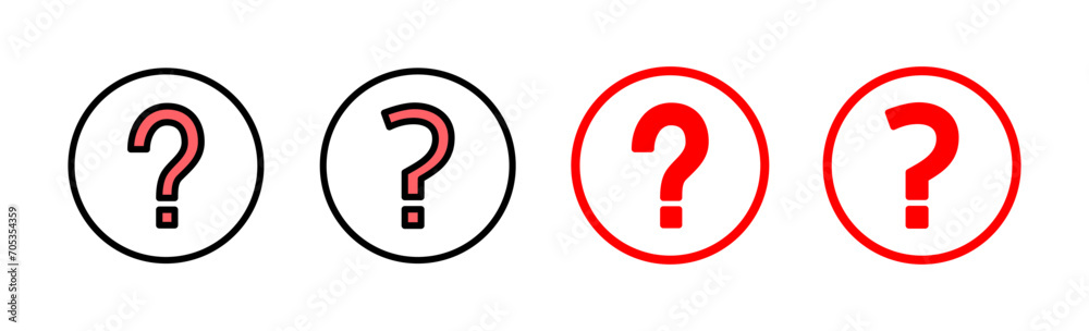 Question icon set illustration. question mark sign and symbol Question icon set illustration. question mark sign and symbol