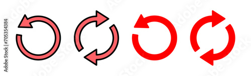 Refresh icon set illustration. Reload sign and symbol. Update icon. photo