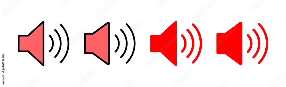 Speaker icon set illustration. volume sign and symbol. loudspeaker icon. sound symbol Speaker icon set illustration. volume sign and symbol. loudspeaker icon. sound symbol