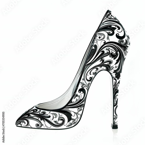 Elegant high heels, a stylish fashion accessory, isolated on a clean white background