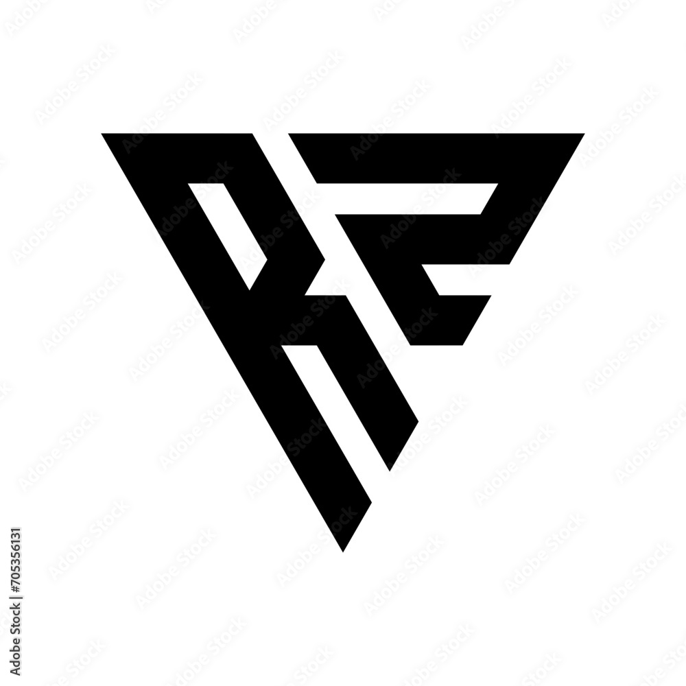 Triangle Letter RZ Logo Triangle Letter RZ Logo