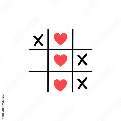tic tac toe game with hearts