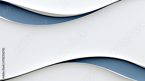 Illustration of a panorama of elegant, flowing curves in blue and white