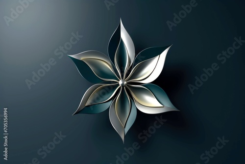 Obraz na płótnie Close-up, 3d mockup of beautiful flower with minimal background w salonie