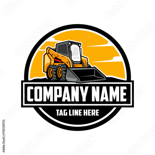 Skid steer loader company  logo vector image
