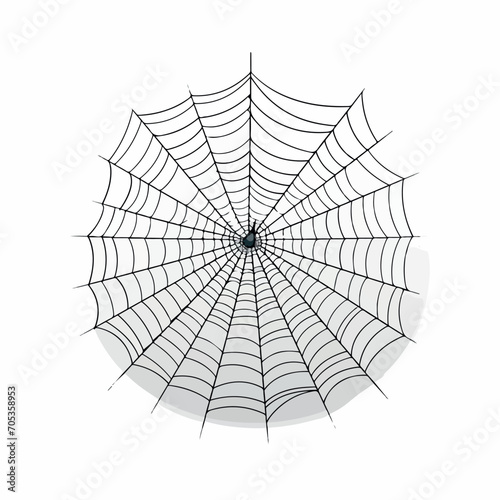 Vector illustration of Halloween spider web isolated on white background.