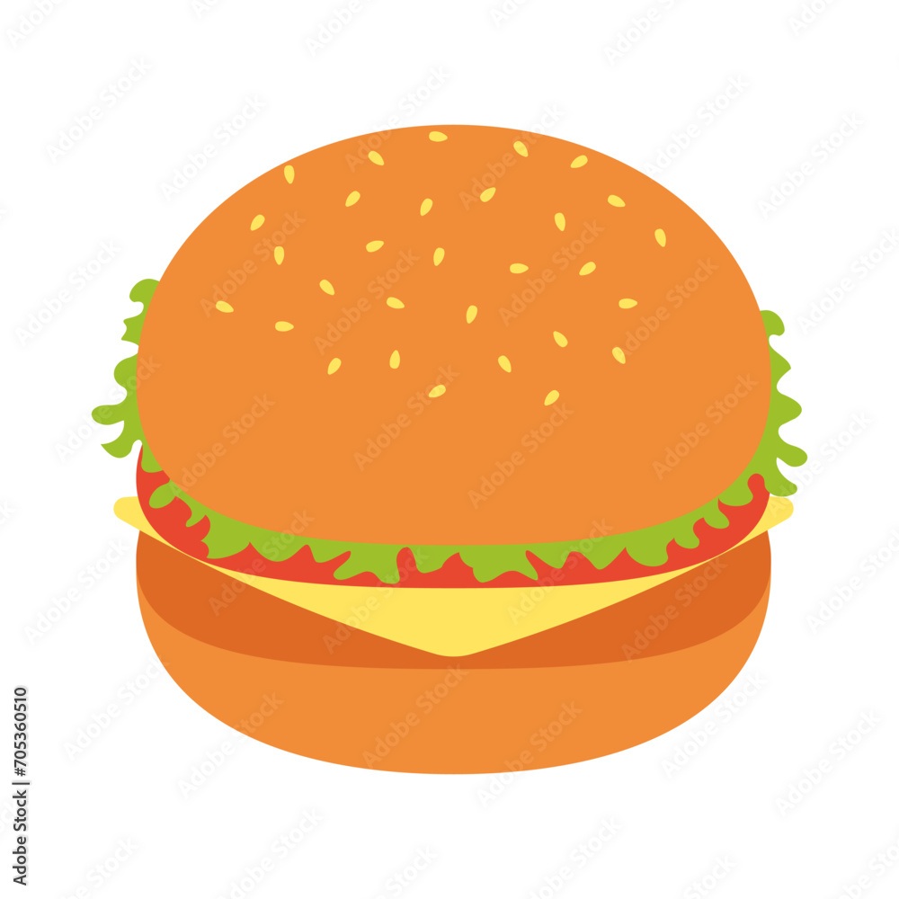 vector illustration of a hamburger on white for banners, cards, flyers, social media wallpapers, etc. vector illustration of a hamburger on white for banners, cards, flyers, social media wallpapers, etc.