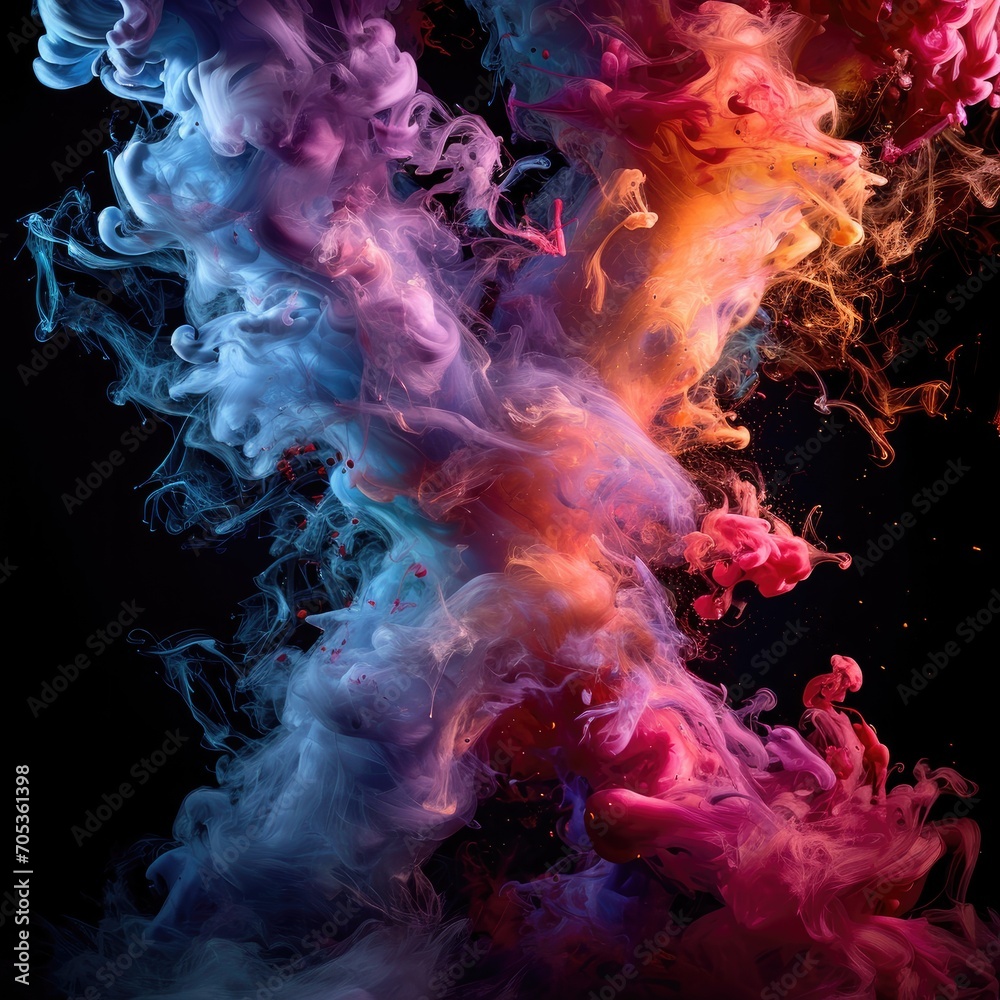 Capital letter X with dreamy colorful smoke growing out Capital letter X with dreamy colorful smoke growing out