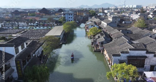 view of ancient town in china photo