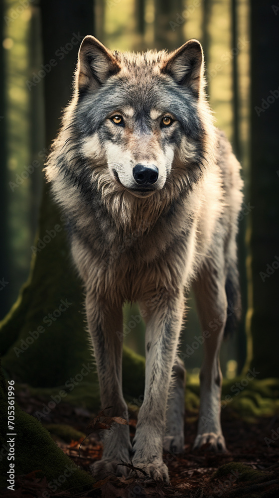 wolf in the forest