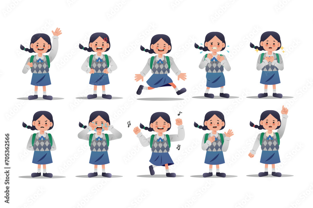 Full Set of Girl 's Expression | Student Edition Full Set of Girl 's Expression | Student Edition