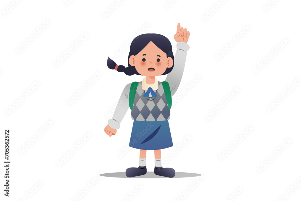 Girl Raised One Hand | Student Edition Girl Raised One Hand | Student Edition