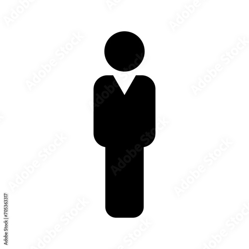 Human icon. The sign of the crowd. Person symbol. Vector illustration. EPS 10.