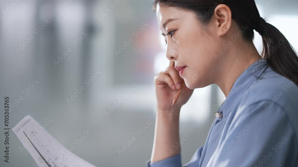 female designer working in office female designer working in office