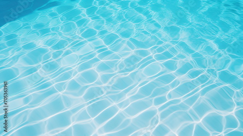 A ripple pattern background shining in the sunlight reflecting off the swimming pool water. Summer background. Top view. Close up. Generative AI