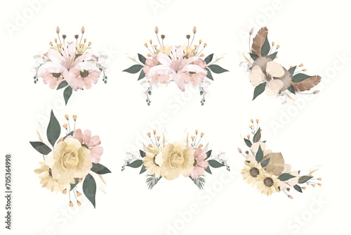 Dried Flower Illustration Collection Set