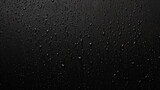 Water droplets on a black background. Rain water falling on a black surface. Close up. Generative AI