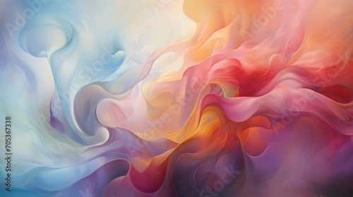Abstract of soft-focused swirling colors AI generated